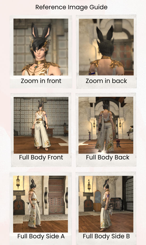 Character References Character references for icon zoomed in front, back, and both sides